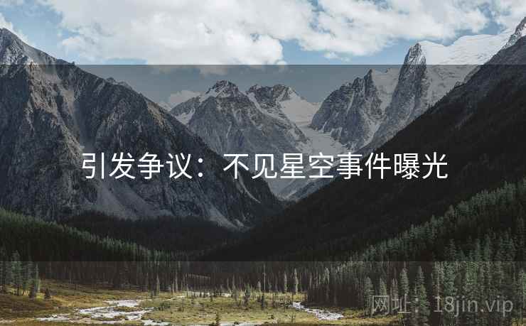 引发争议：不见星空事件曝光